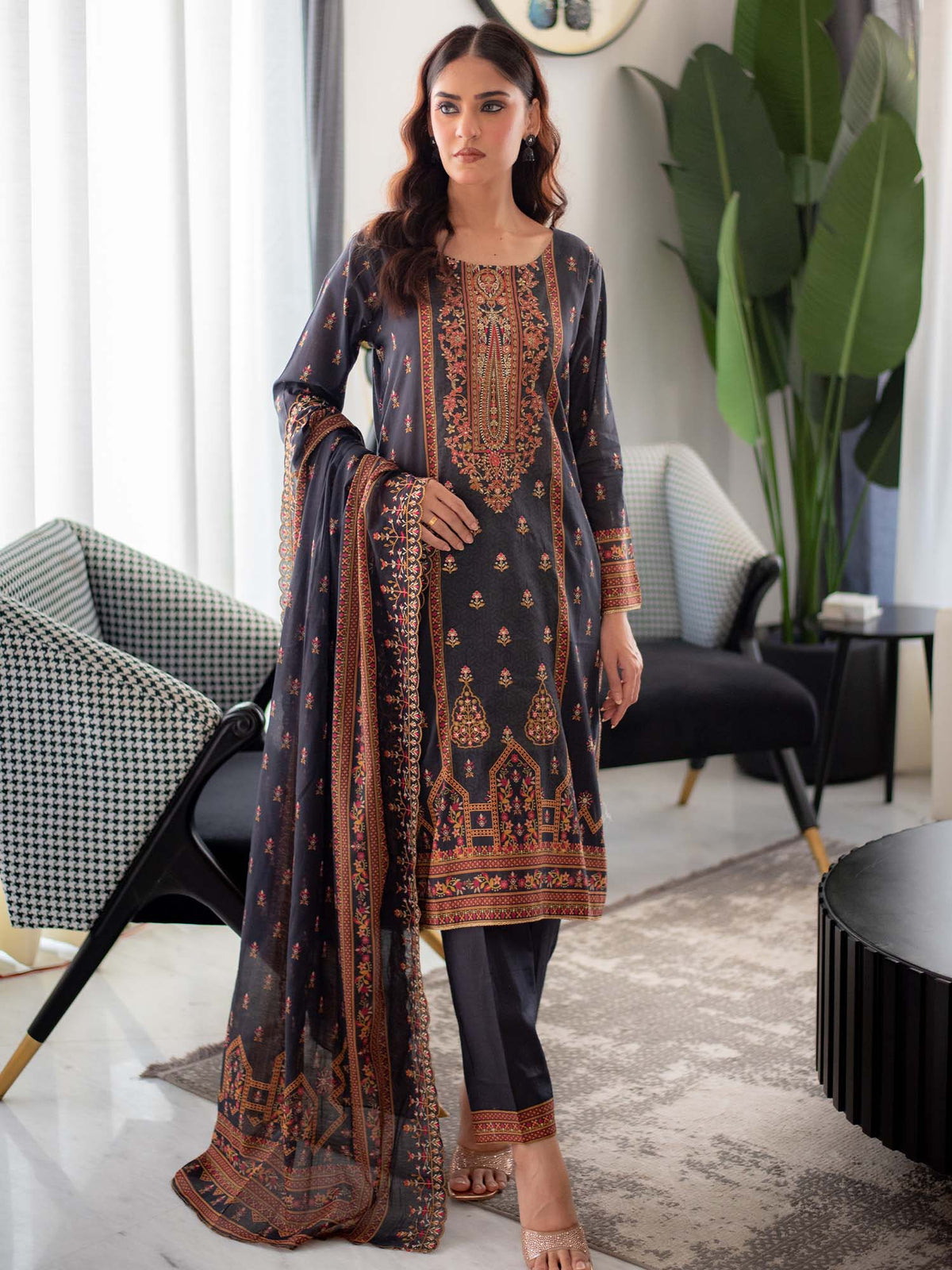 Multicolored Embroidered Cutwork Pret Lawn 3 piece Collection