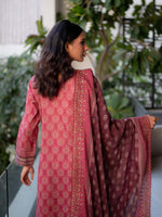 Pink Embroidered Cutwork Pret Lawn 3 piece