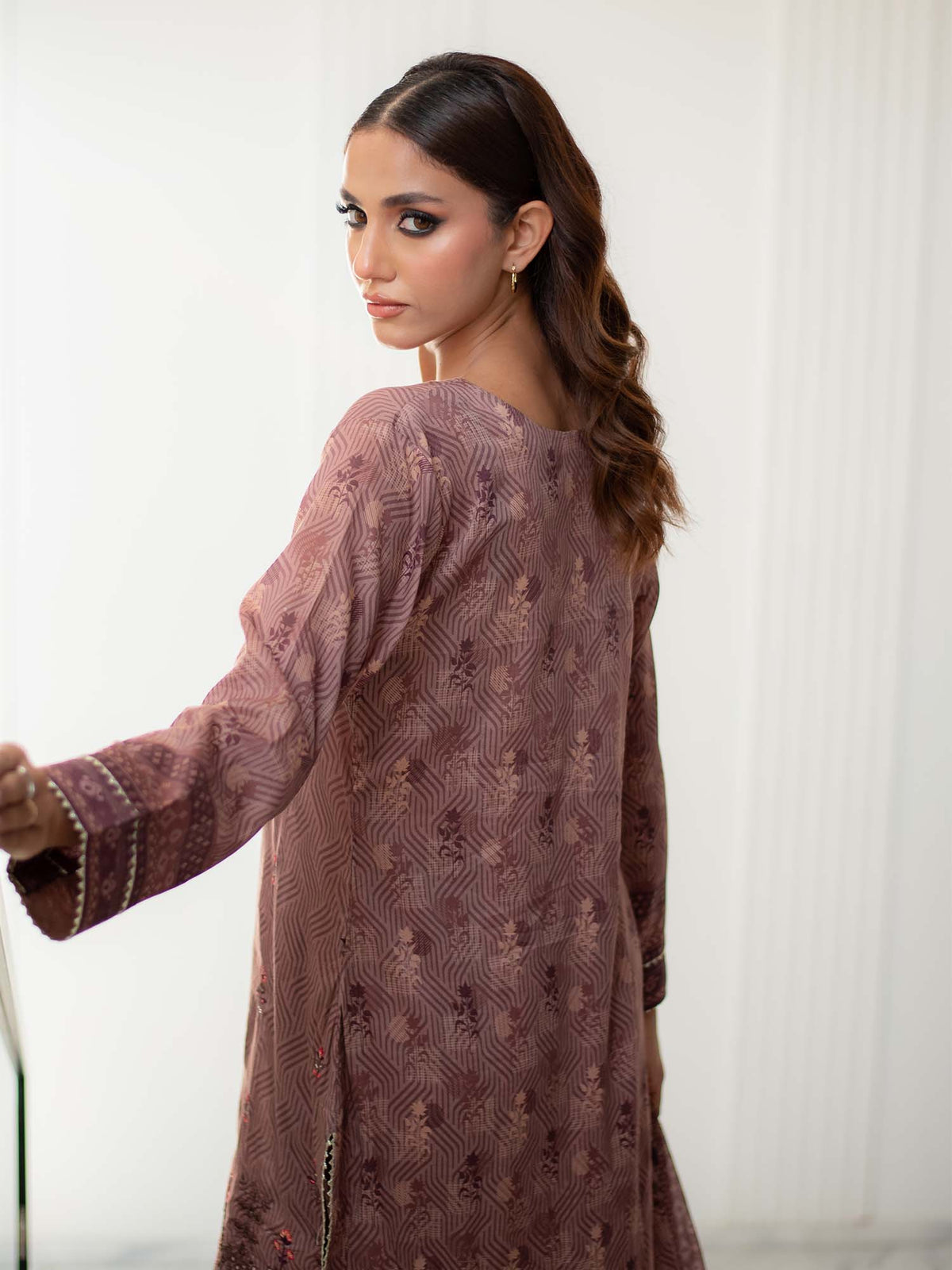 Brown Embroidered Cutwork Pret Lawn 3 piece Collection