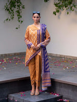 Mustard Printed Lawn Pret 3 Piece
