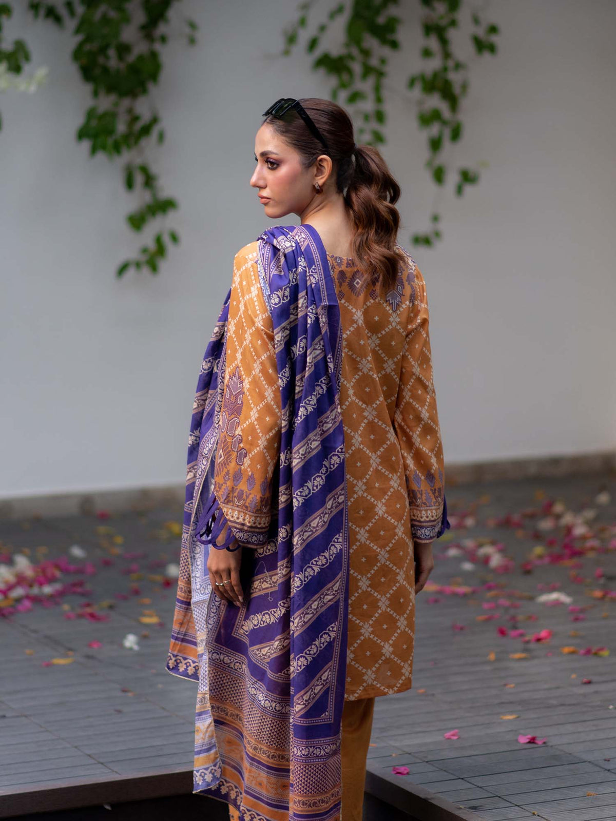 Mustard Printed Lawn Pret 3 Piece