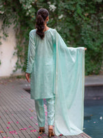 Light Blue Embroidered Cutwork Pret Lawn 3 piece