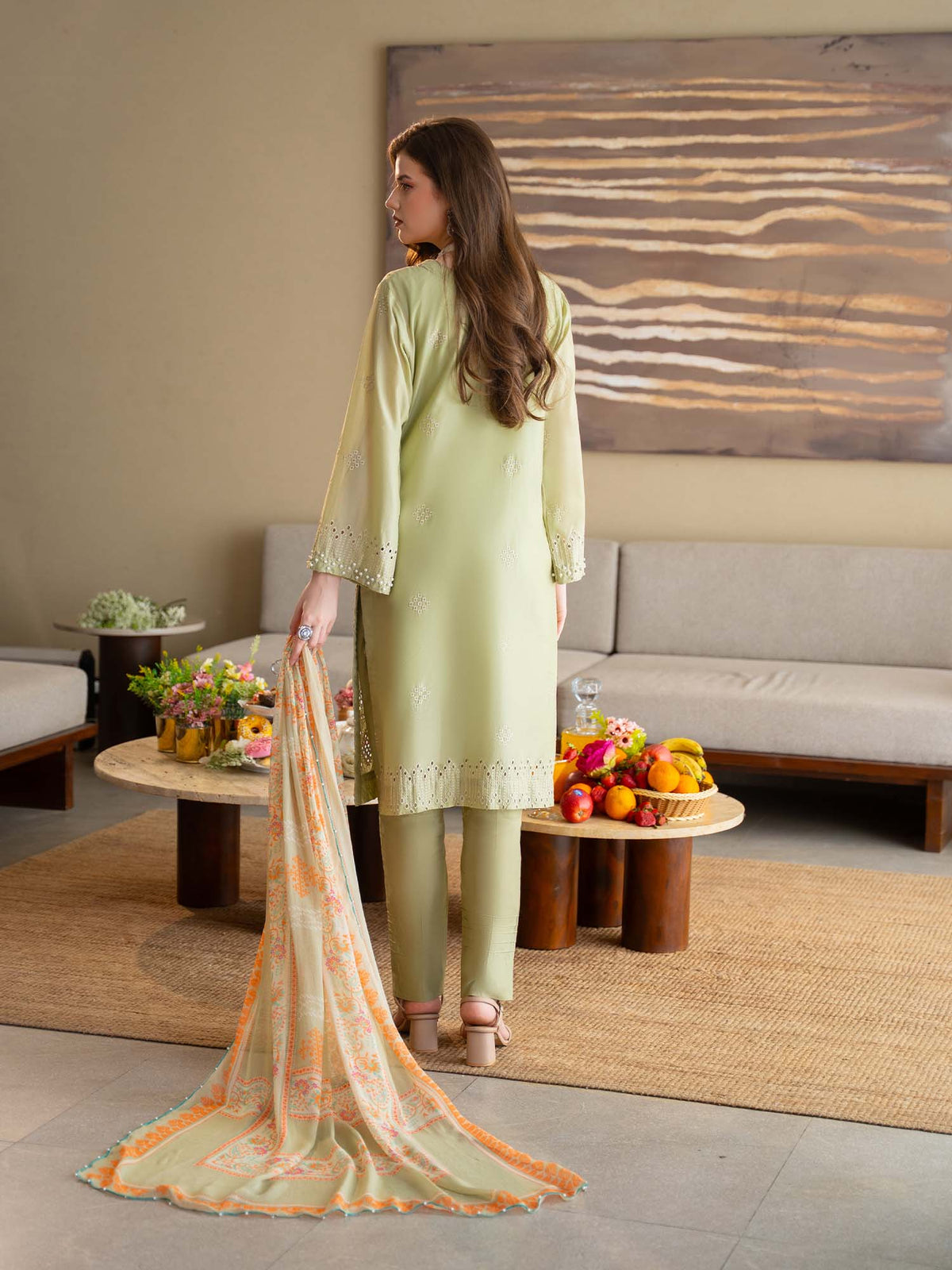 Green Chikankari Lawn Pret Eid Suit 02