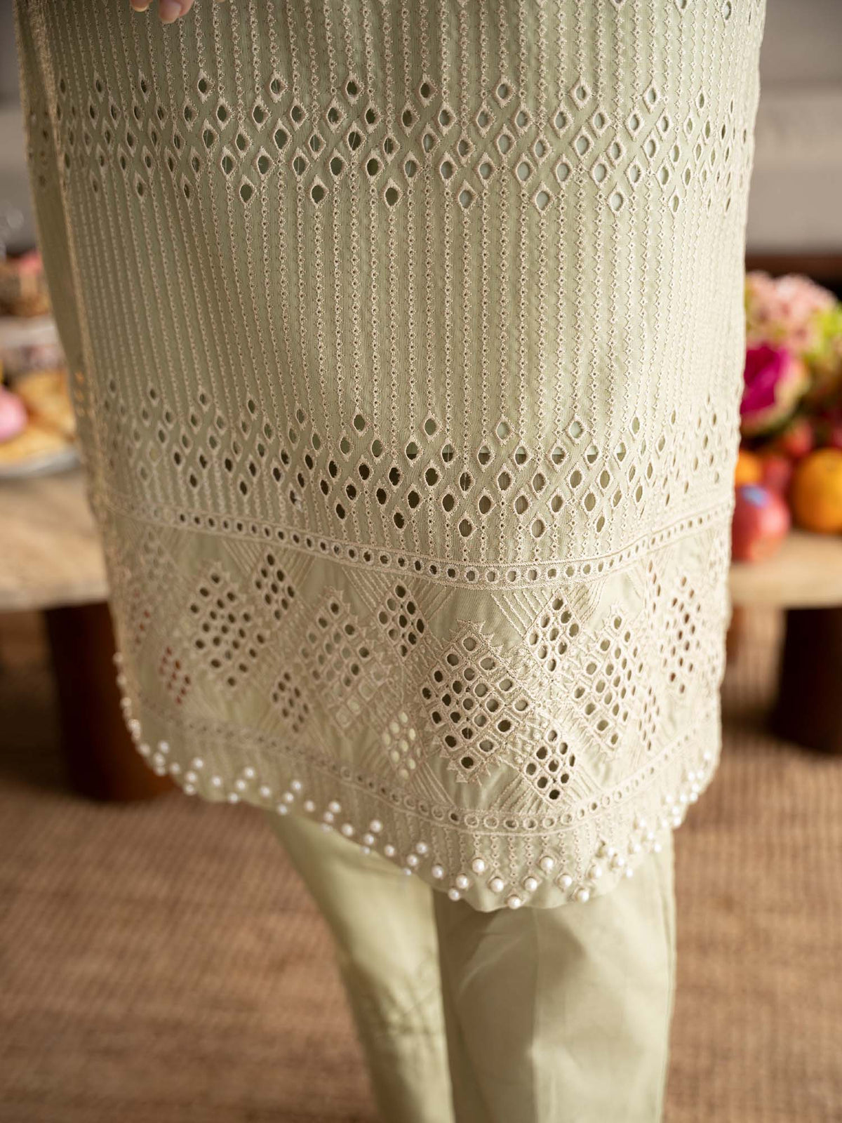 Green Chikankari Lawn Pret Eid Suit 02