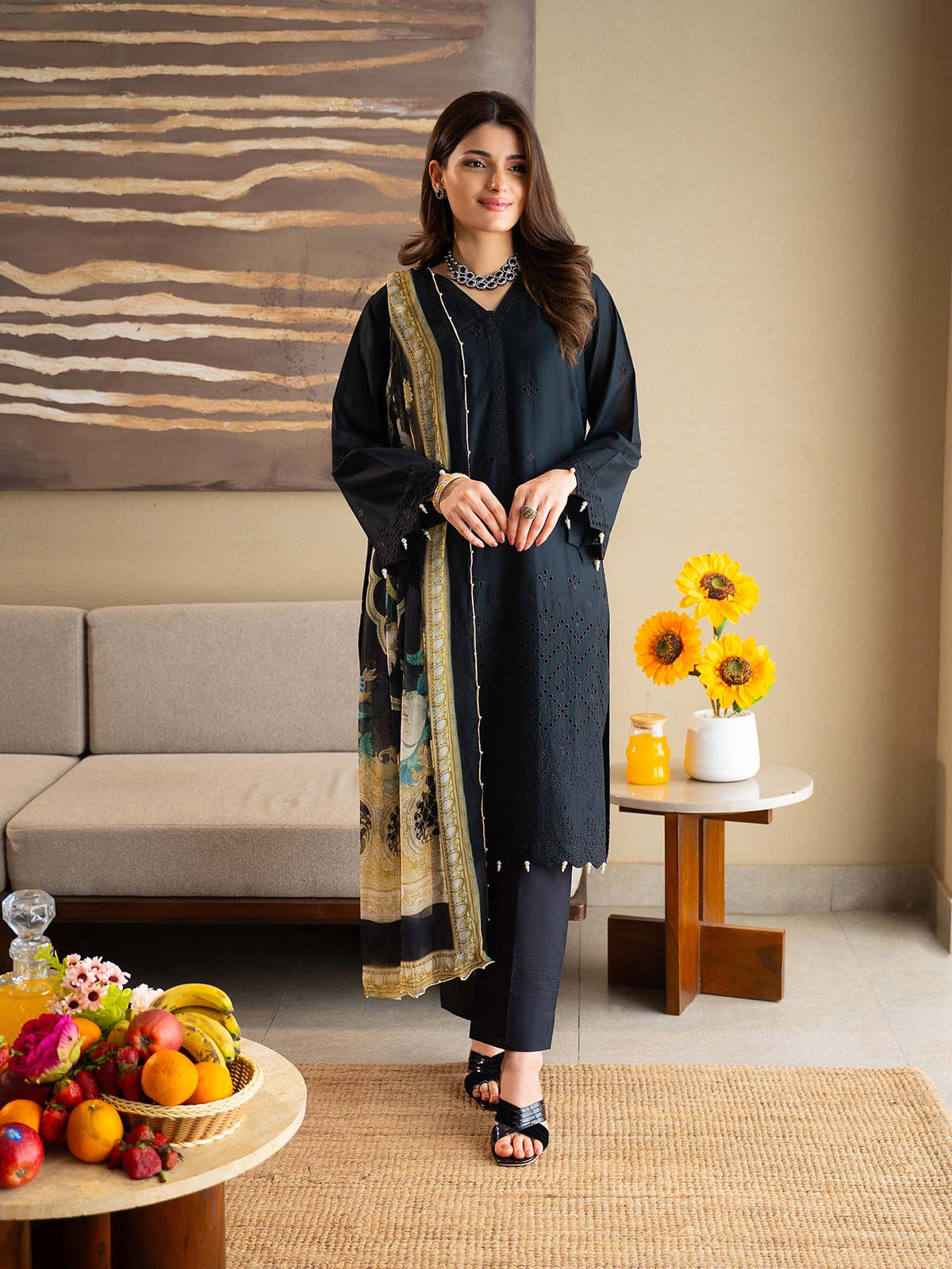 Black Chikankari Lawn Pret Eid Suit 04