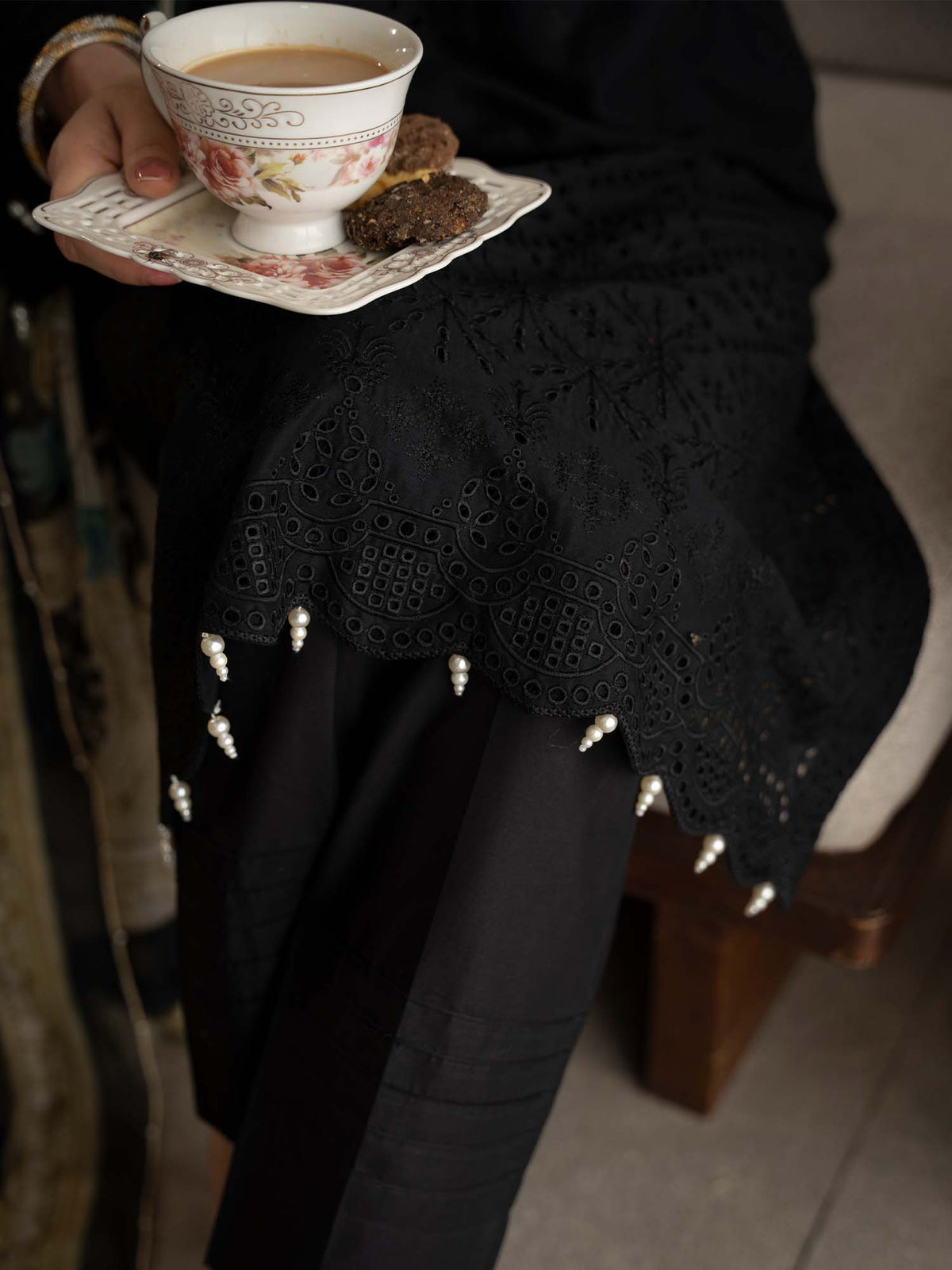 Black Chikankari Lawn Pret Eid Suit 04