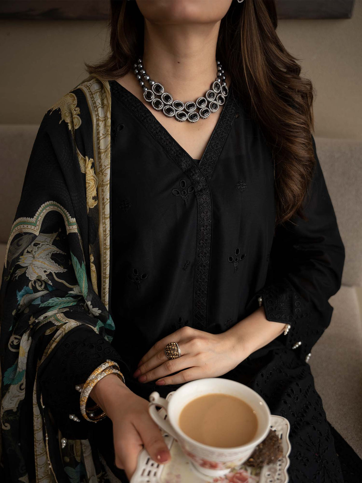 Black Chikankari Lawn Pret Eid Suit 04