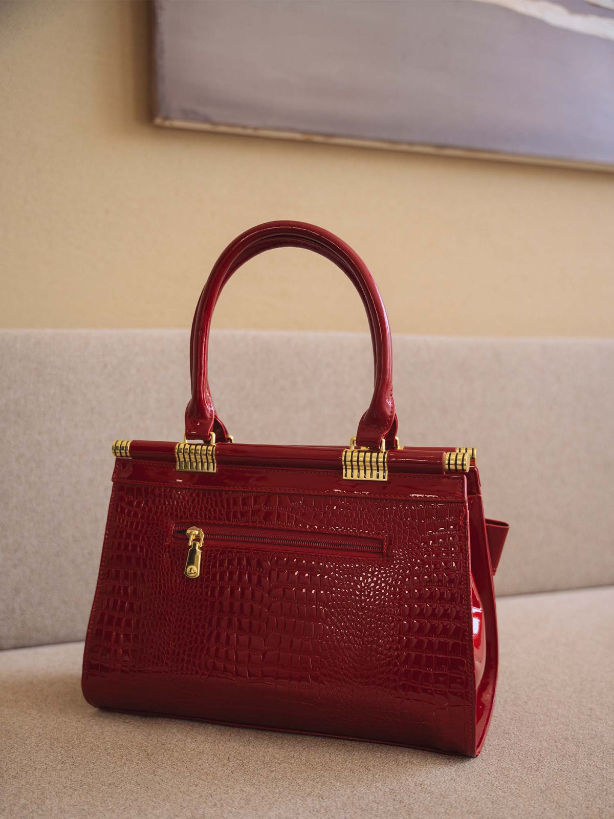 Artistic Maroon Hand Bag