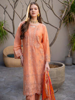Peach Chikankari Lawn Pret Eid Suit 07