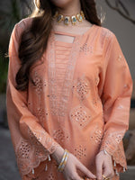 Peach Chikankari Lawn Pret Eid Suit 07
