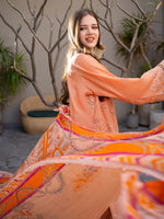 Peach Chikankari Lawn Pret Eid Suit 07