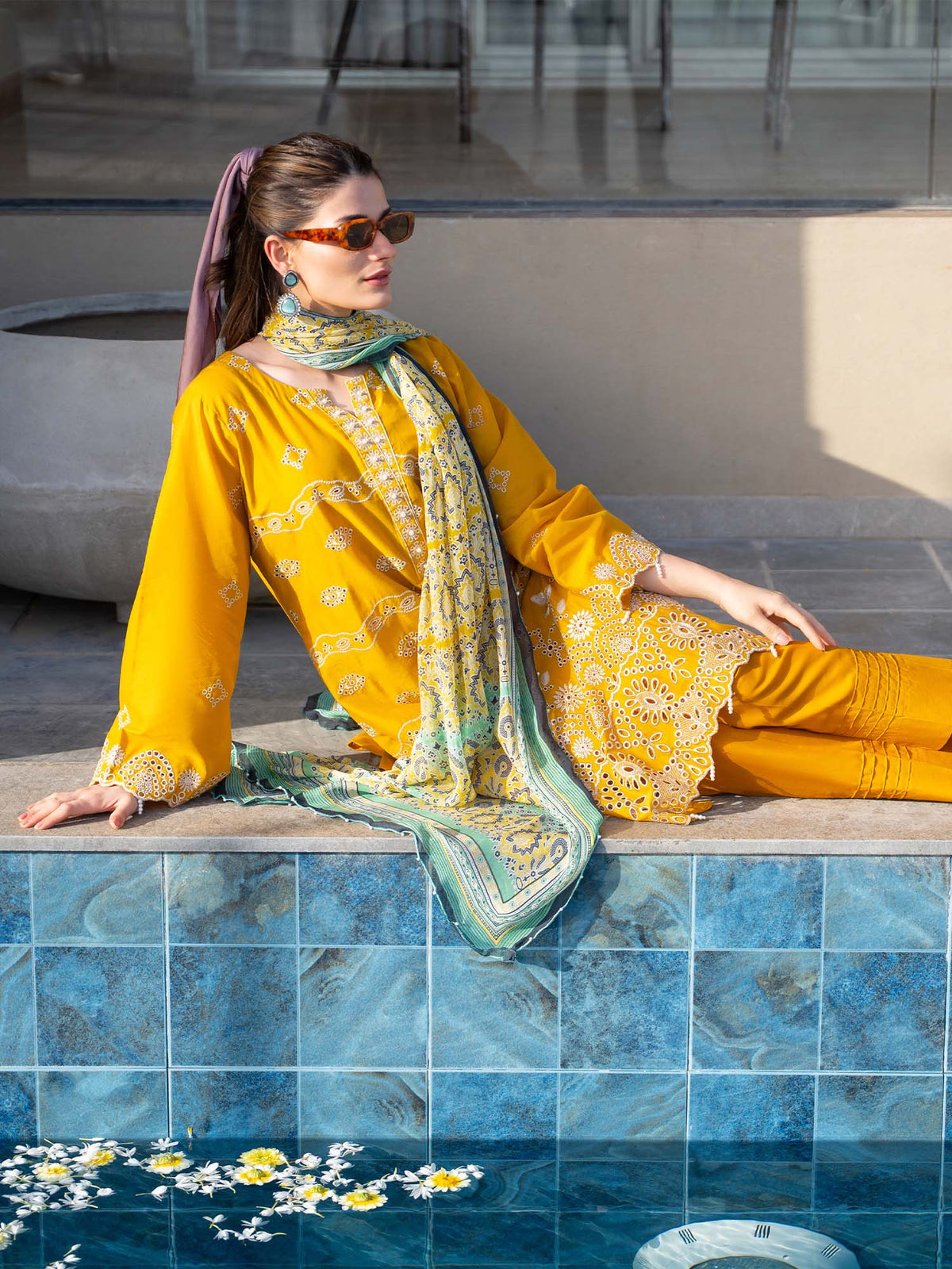 Yellow Chikankari Lawn Pret Eid Suit 03