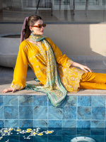 Yellow Chikankari Lawn Pret Eid Suit 03