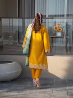 Yellow Chikankari Lawn Pret Eid Suit 03