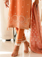 Peach Premium Embroidered Lawn 3 Piece Suit Set 15