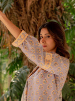 Light Purple Printed Viscose 3 Piece