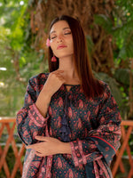 Multicolored Printed Viscose 3 Piece Suit 03