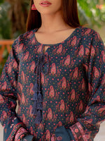 Multicolored Printed Viscose 3 Piece Suit 03