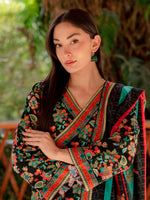 Multicolored Printed Cambric 3 Piece Suit 01