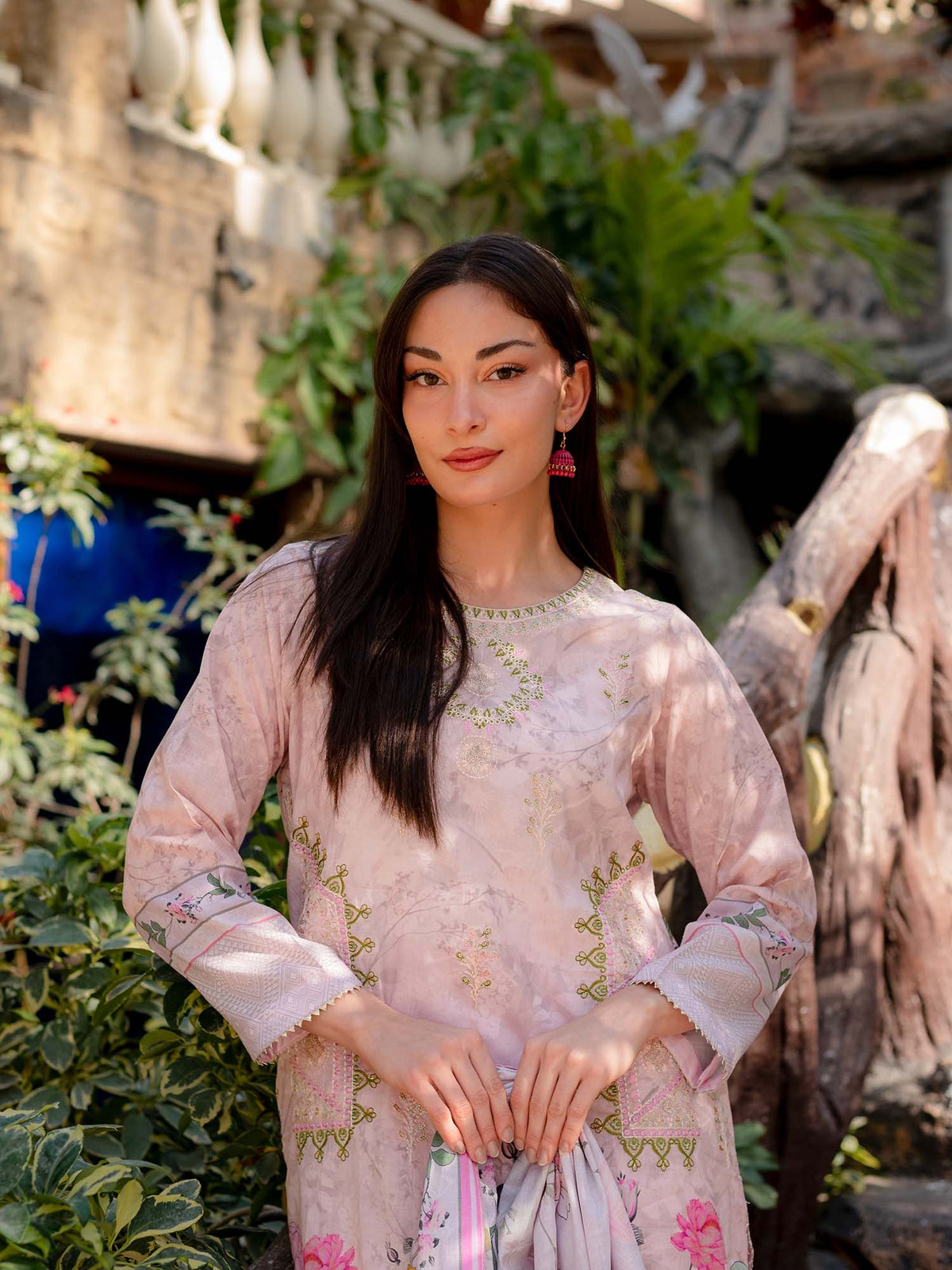 Beige Embroidered Lawn Pret 3 piece