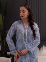 Light Blue Printed Doria Lawn Co ord Set 02