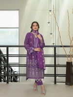 Purple Chikankari Pret Eid Suit D-01