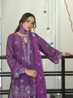 Purple Chikankari Pret Eid Suit D-01