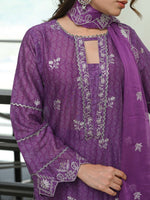 Purple Chikankari Pret Eid Suit D-01
