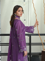 Purple Chikankari Pret Eid Suit D-01