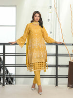 Yellow Chikankari Pret Eid Suit D-03