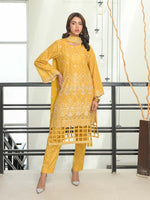 Yellow Chikankari Pret Eid Suit D-03
