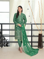 Green Chikankari Pret Eid Suit D-04