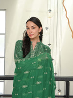 Green Chikankari Pret Eid Suit D-04