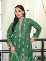Green Chikankari Pret Eid Suit D-04