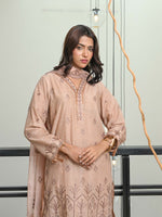 Fawn Chikankari Pret Eid Suit D-05
