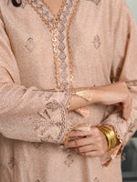 Fawn Chikankari Pret Eid Suit D-05
