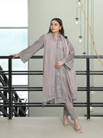 Grey Chikankari Pret Eid Suit D-07