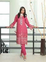 Medium Pink Embroidered Masuri Pret Eid Suit D-01
