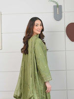 Medium Green Embroidered Masuri Pret Eid Suit D-04