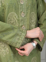 Medium Green Embroidered Masuri Pret Eid Suit D-04