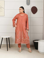 Orange Embroidered Masuri Pret Eid Suit D-05