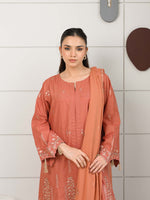 Orange Embroidered Masuri Pret Eid Suit D-05