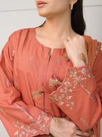 Orange Embroidered Masuri Pret Eid Suit D-05