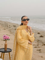 Yellow Embroidered Schiffli Pret Eid Suit D-05