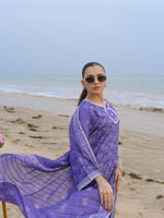 Purple Embroidered Schiffli Pret Eid Suit D-07