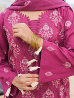 Pink Embroidered Lawn Pret Eid Suit D-03