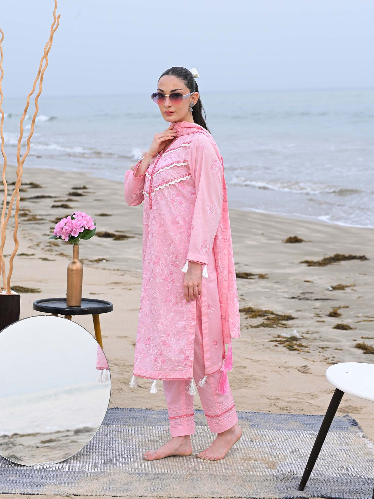 Blush Embroidered Lawn Pret Eid Suit D-04