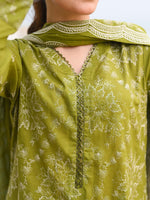 Green Embroidered Lawn Pret Eid Suit D-05
