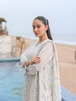 White Embroidered Lawn Pret Eid Suit D-02