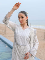 White Embroidered Lawn Pret Eid Suit D-02